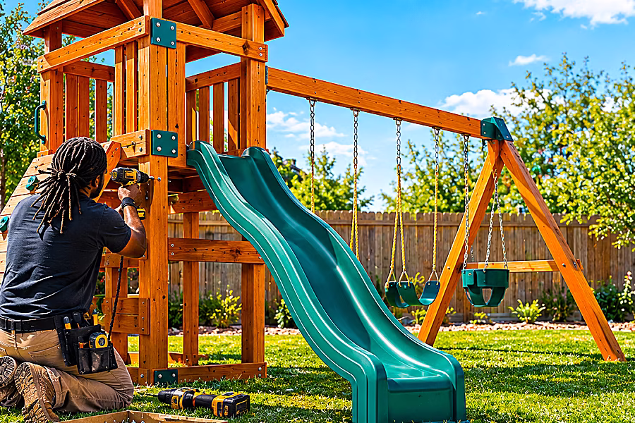 Growplay Growplay Monkey Bars Assembly in Albuquerque | Backyard Play Equipment